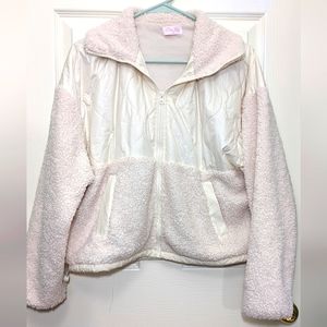 pinklily lightweight white - zip up jacket - size S